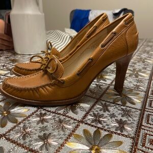 Michael Kors Heels Womens 9 M Pumps Leather Penny Loafers